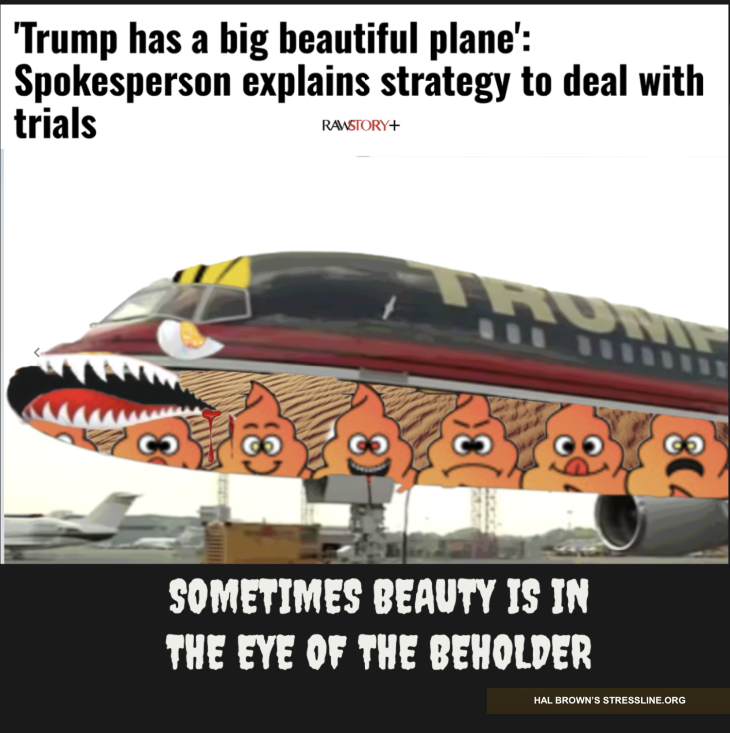 Photoshopped illustration of Trump's palen